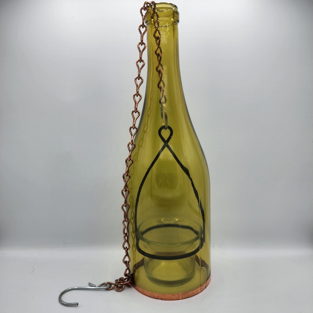 Hanging Wine Class Candle Holder with Voltive